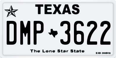 TX license plate DMP3622