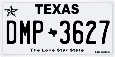 TX license plate DMP3627