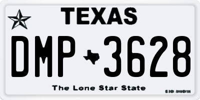 TX license plate DMP3628