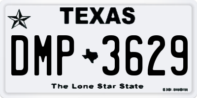TX license plate DMP3629