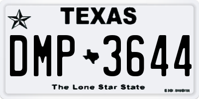 TX license plate DMP3644