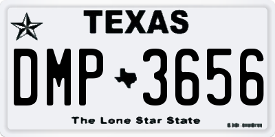 TX license plate DMP3656