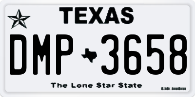 TX license plate DMP3658