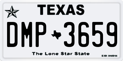 TX license plate DMP3659