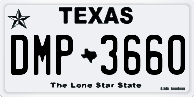 TX license plate DMP3660