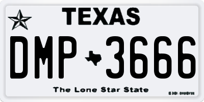 TX license plate DMP3666