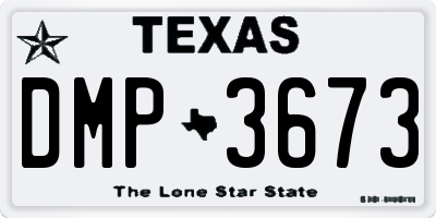 TX license plate DMP3673