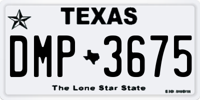 TX license plate DMP3675
