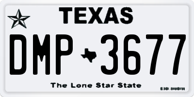 TX license plate DMP3677