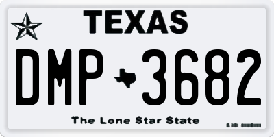 TX license plate DMP3682