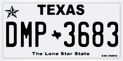 TX license plate DMP3683