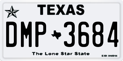 TX license plate DMP3684