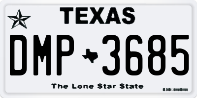 TX license plate DMP3685