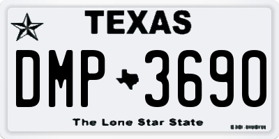 TX license plate DMP3690