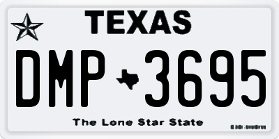 TX license plate DMP3695