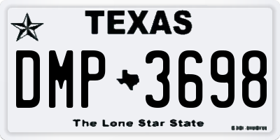 TX license plate DMP3698