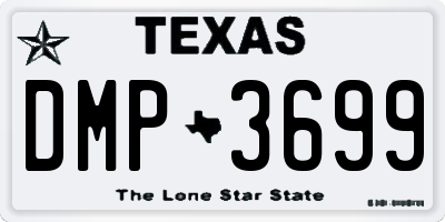 TX license plate DMP3699