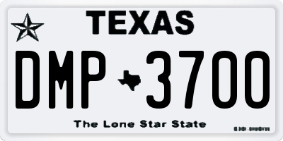 TX license plate DMP3700