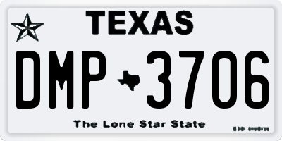TX license plate DMP3706