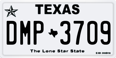 TX license plate DMP3709