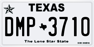 TX license plate DMP3710