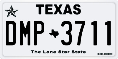 TX license plate DMP3711