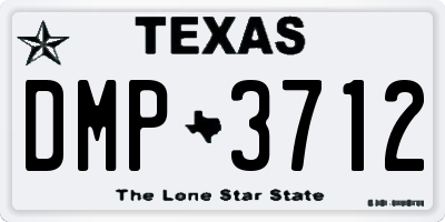 TX license plate DMP3712