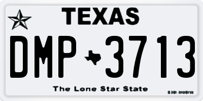 TX license plate DMP3713