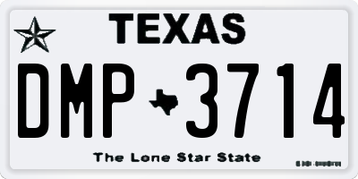 TX license plate DMP3714