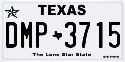 TX license plate DMP3715