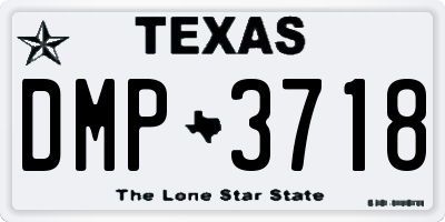 TX license plate DMP3718
