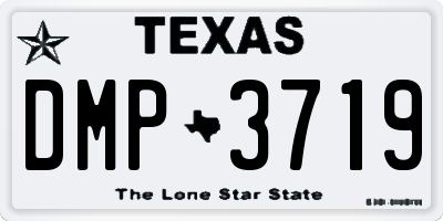 TX license plate DMP3719