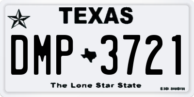 TX license plate DMP3721