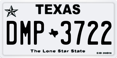TX license plate DMP3722