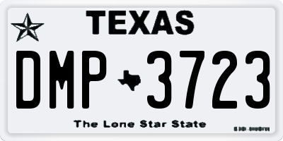 TX license plate DMP3723
