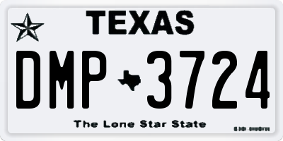 TX license plate DMP3724