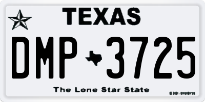 TX license plate DMP3725