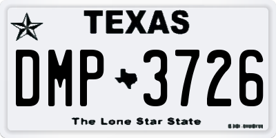 TX license plate DMP3726