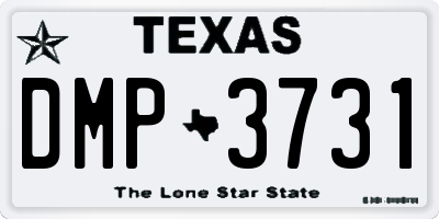 TX license plate DMP3731