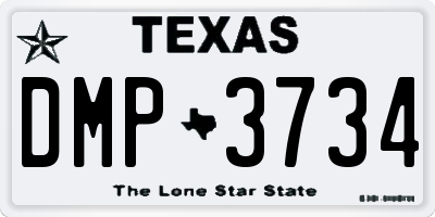 TX license plate DMP3734