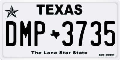 TX license plate DMP3735