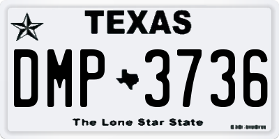TX license plate DMP3736