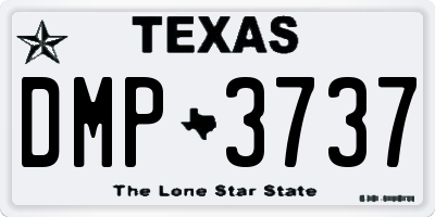 TX license plate DMP3737