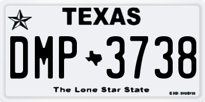 TX license plate DMP3738