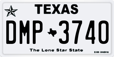 TX license plate DMP3740