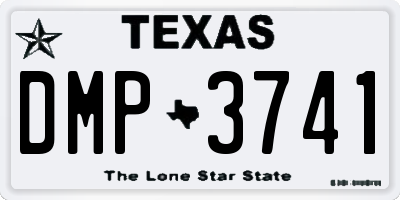 TX license plate DMP3741