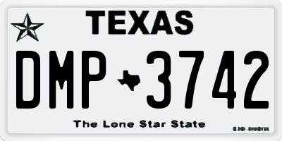 TX license plate DMP3742
