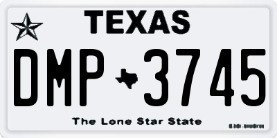 TX license plate DMP3745
