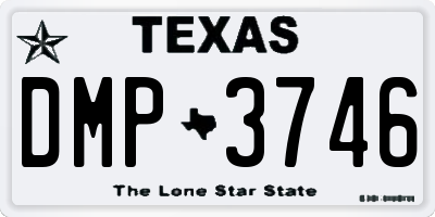 TX license plate DMP3746