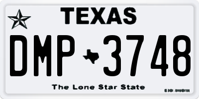 TX license plate DMP3748